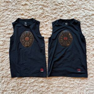 Set of 2 G-Form brand baseball chest protection undershirts. Youth size XL.